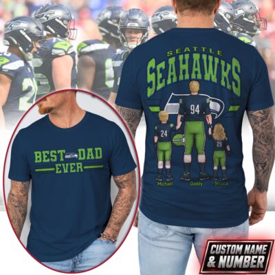 Seattle Seahawks | Premium NFL Best Dad Ever 3D Shirt NTH1