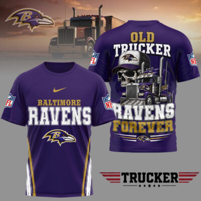 Baltimore Ravens | Premium NFL Old Trucker Fan 3D Shirt