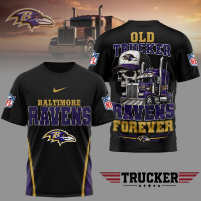 Baltimore Ravens | Premium NFL Old Trucker Fan 3D Shirt