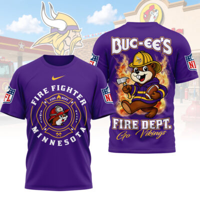 Minnesota Vikings | Premium NFL Firefighter Strong 3D Shirt