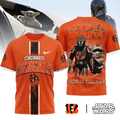 Cincinnati Bengals | Premium NFL This Is The Way Star Wars 3D Shirt