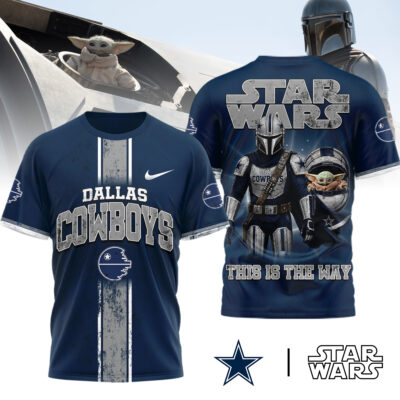 Dallas Cowboys | Premium NFL This Is The Way Star Wars 3D Shirt - M