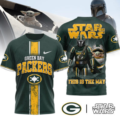 Green Bay Packers | Premium NFL This Is The Way Star Wars 3D Shirt