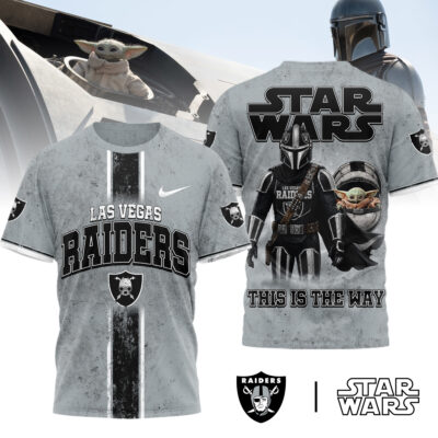 Las Vegas Raiders | Premium NFL This Is The Way Star Wars 3D Shirt