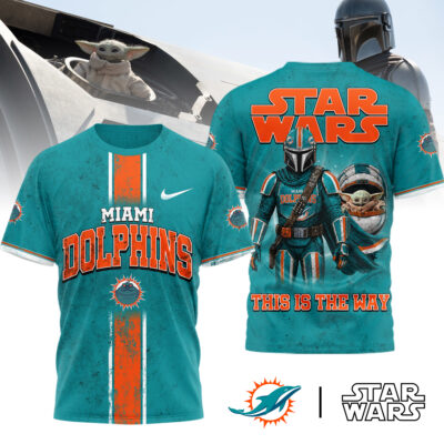Miami Dolphins | Premium NFL This Is The Way Star Wars 3D Shirt - 5XL