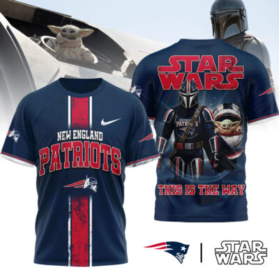 New England Patriots | Premium NFL This Is The Way Star Wars 3D Shirt - 2XL