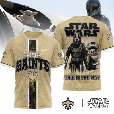 New Orleans Saints | Premium NFL This Is The Way Star Wars 3D Shirt