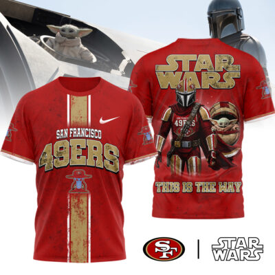 San Francisco 49ers | Premium NFL This Is The Way Star Wars 3D Shirt - 3XL