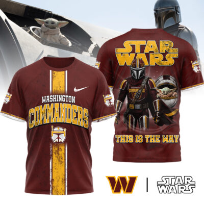 Washington Commanders | Premium NFL This Is The Way Star Wars 3D Shirt
