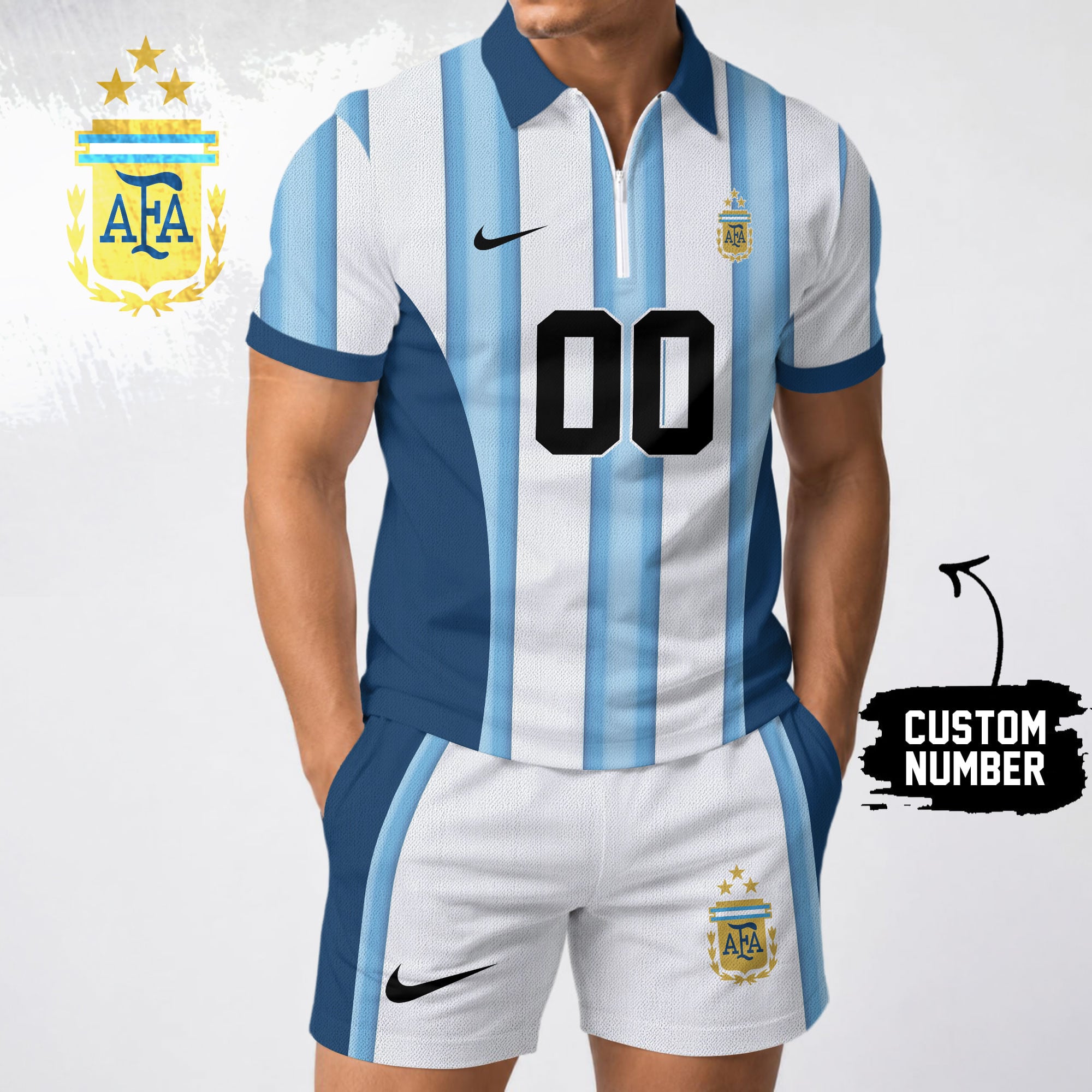 Argentina | Premium WC26 Stadium Vibes Polo Short Set NTH1