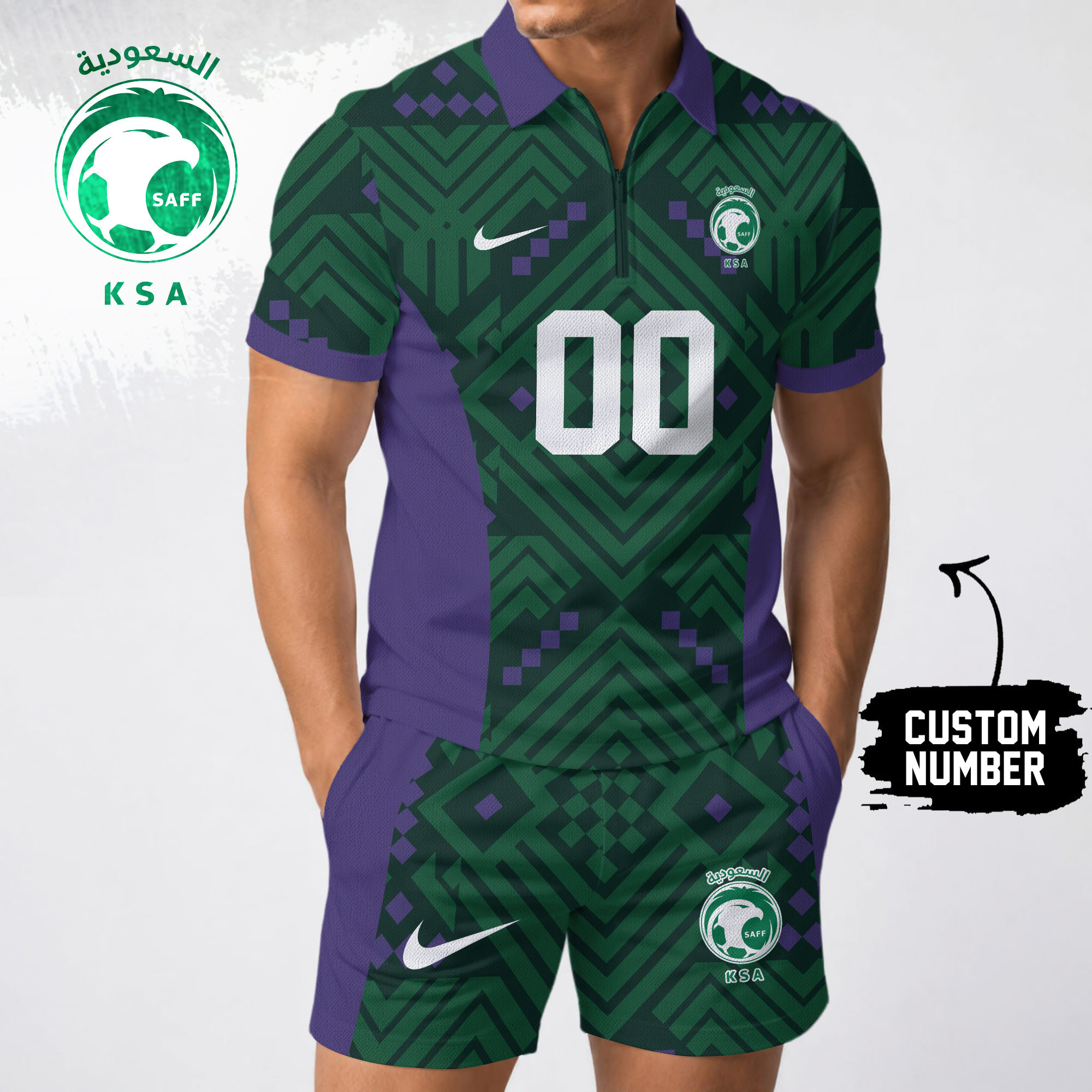 Saudi Arabia | Premium WC26 Stadium Vibes Polo Short Set NTH1