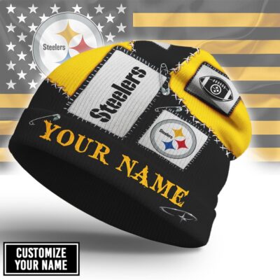 Pittsburgh Steelers | Premium NFL Heritage Patch Beanie Hat NTH1 - Style 1