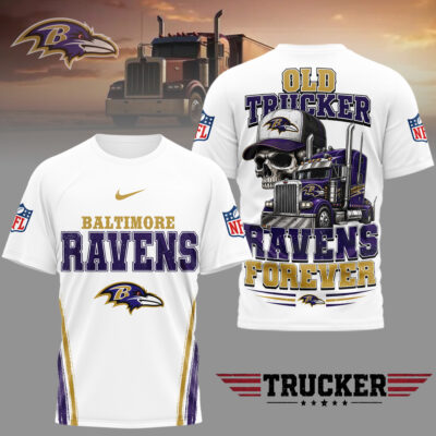 Baltimore Ravens | Premium NFL Old Trucker Fan 3D Shirt