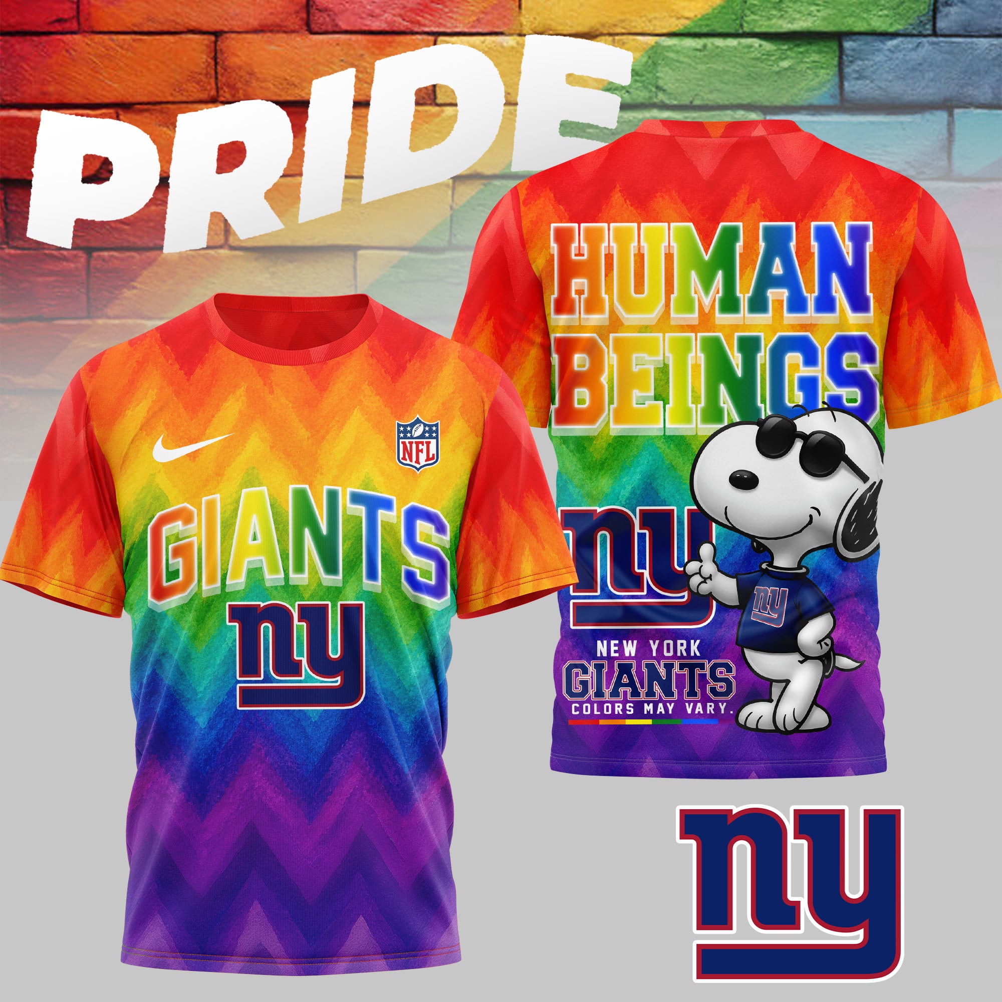 New York Giants | Premium NFL Rainbow Pride 3D Shirt NTH1