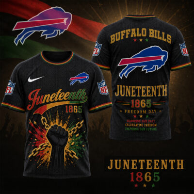 Buffalo Bills | Premium NFL Juneteenth Freedom Day 3D Shirt