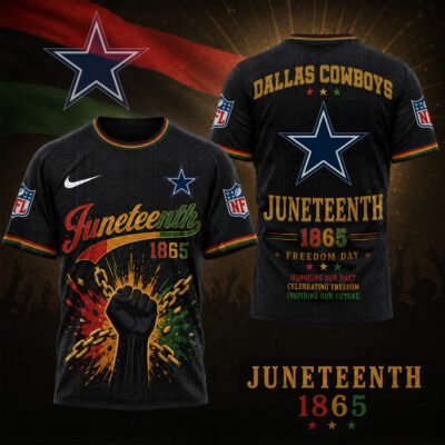 Dallas Cowboys | Premium NFL Juneteenth Freedom Day 3D Shirt