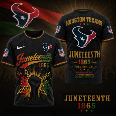 Houston Texans | Premium NFL Juneteenth Freedom Day 3D Shirt