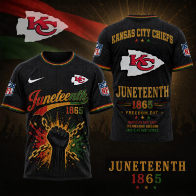 Kansas City Chiefs | Premium NFL Juneteenth Freedom Day 3D Shirt - XL
