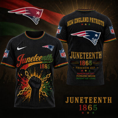 New England Patriots | Premium NFL Juneteenth Freedom Day 3D Shirt - S