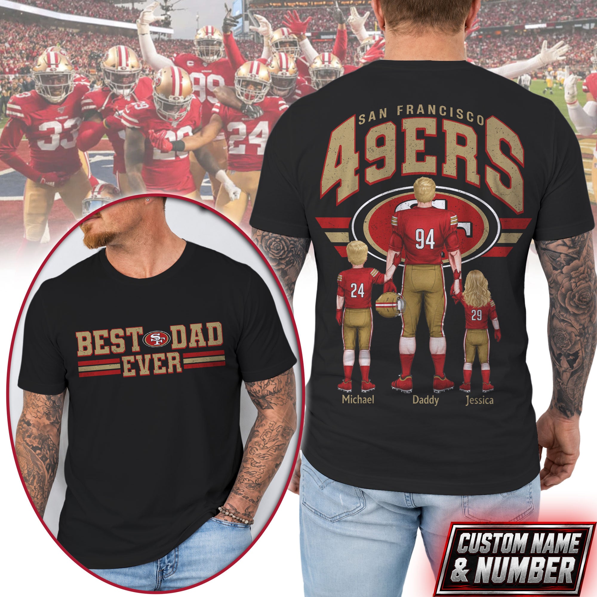 San Francisco 49ers | Premium NFL Best Dad Ever 3D Shirt NTH1