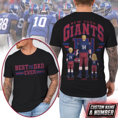 New York Giants | Premium NFL Best Dad Ever 3D Shirt NTH1