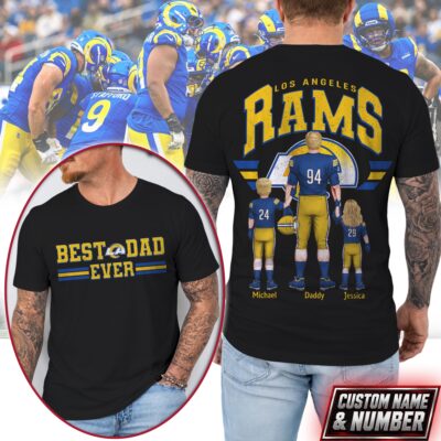 Los Angeles Rams | Premium NFL Best Dad Ever 3D Shirt NTH1