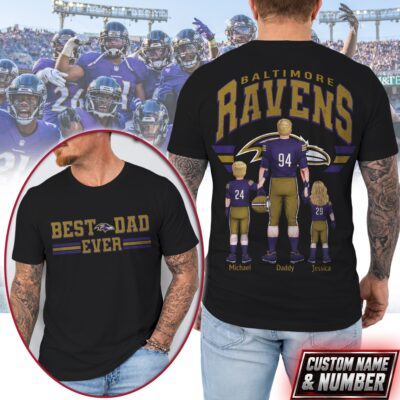 Baltimore Ravens | Premium NFL Best Dad Ever 3D Shirt NTH1