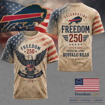 Buffalo Bills | Premium NFL Freedom 250 Patriotic 3D Shirt