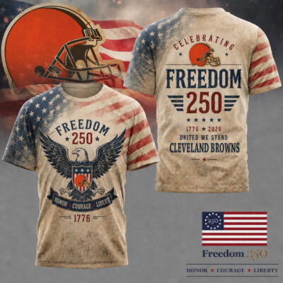 Cleveland Browns | Premium NFL Freedom 250 Patriotic 3D Shirt