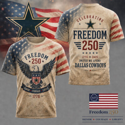 Dallas Cowboys | Premium NFL Freedom 250 Patriotic 3D Shirt