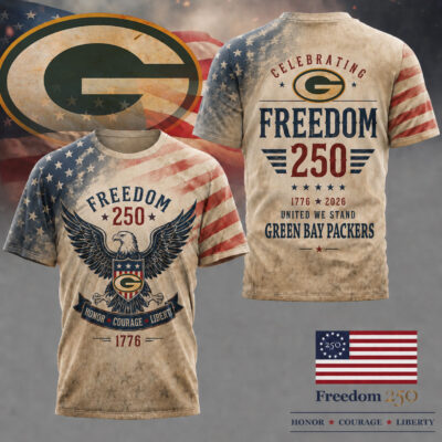 Green Bay Packers | Premium NFL Freedom 250 Patriotic 3D Shirt