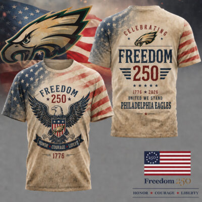 Philadelphia Eagles | Premium NFL Freedom 250 Patriotic 3D Shirt - XL
