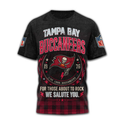 Tampa Bay Buccaneers | Premium NFL ACDC Rock N Roll 3D T-Shirt