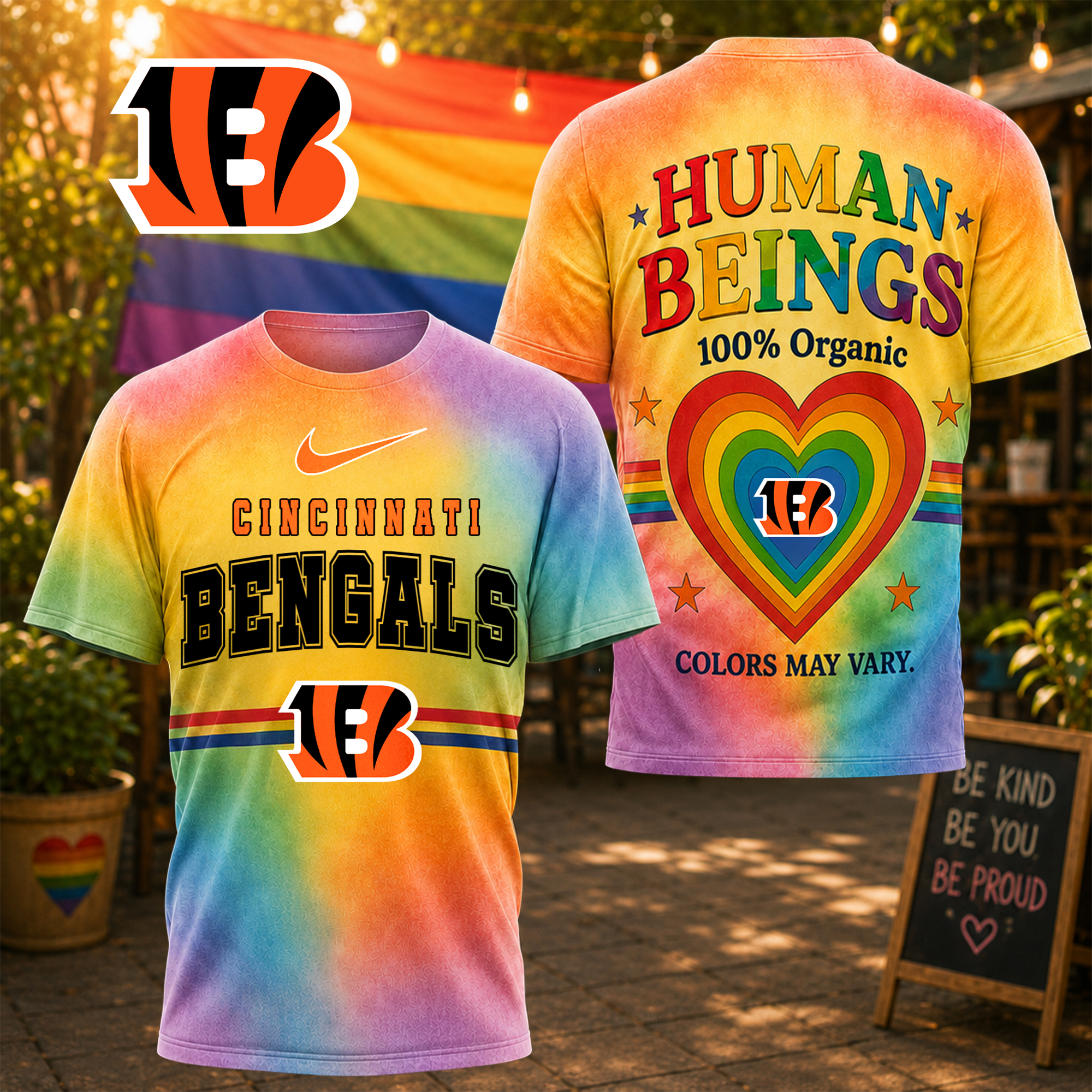 Cincinnati Bengals | Premium NFL Human Being Color May Vary 3D T-Shirt
