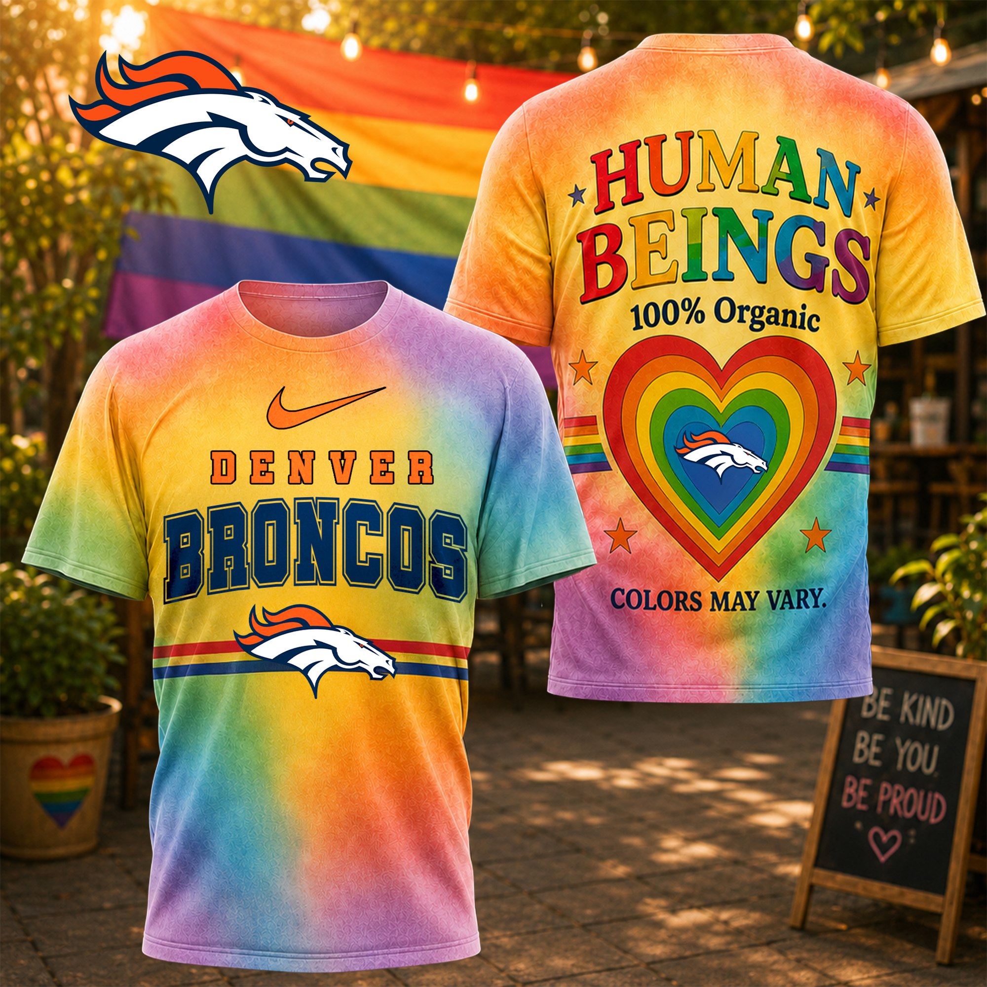 Denver Broncos | Premium NFL Human Being Color May Vary 3D T-Shirt