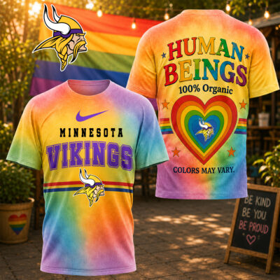 Minnesota Vikings | Premium NFL Human Being Color May Vary 3D T-Shirt
