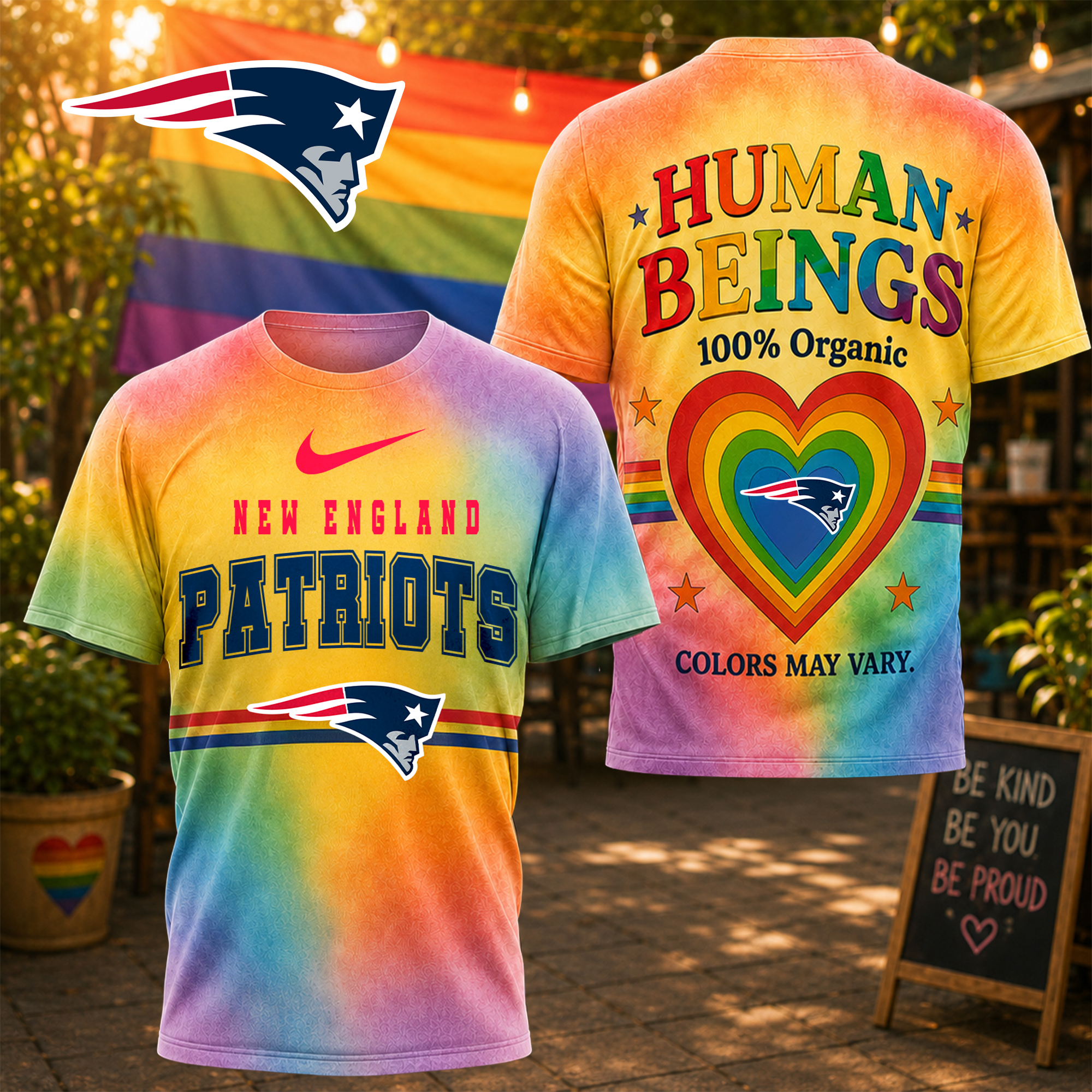 New England Patriots | Premium NFL Human Being Color May Vary 3D T-Shirt