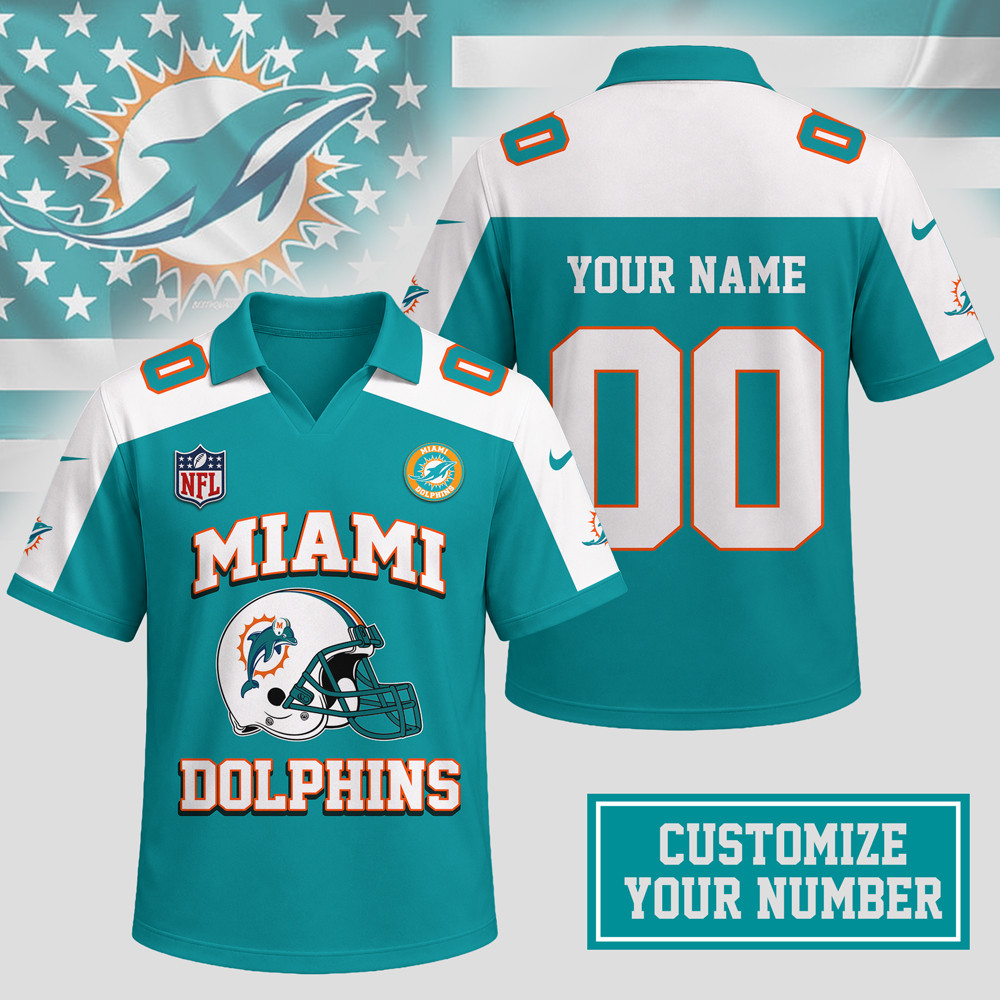 Miami Dolphins | Premium NFL Helmet Graphic Jersey NTH1