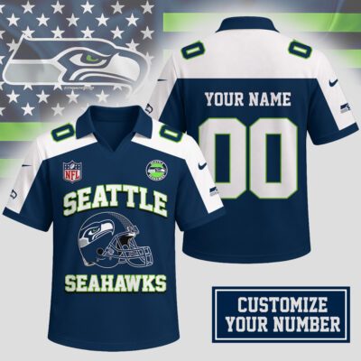 Seattle Seahawks | Premium NFL Helmet Graphic Jersey NTH1
