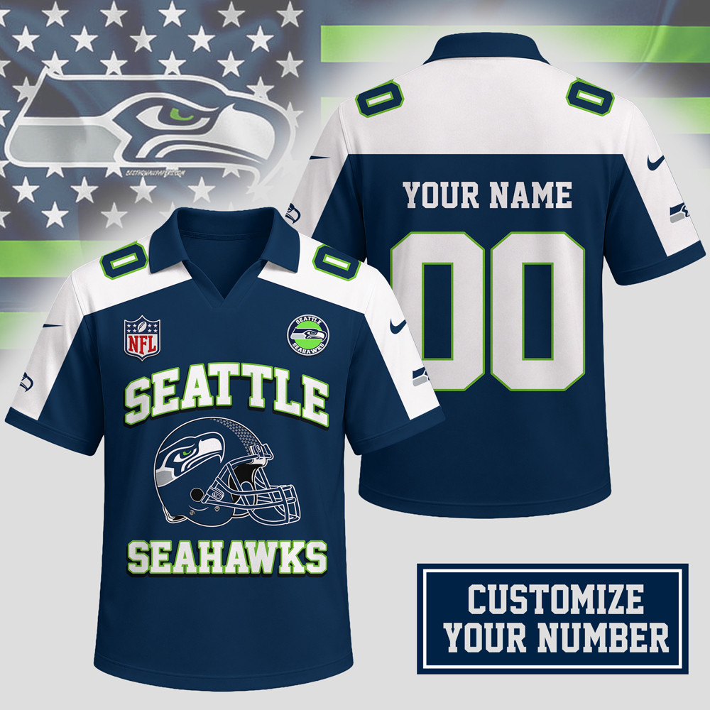 Seattle Seahawks | Premium NFL Helmet Graphic Jersey NTH1