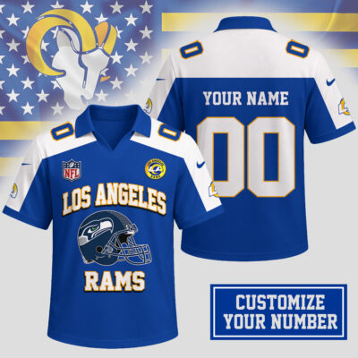 Los Angeles Rams | Premium NFL Helmet Graphic Jersey NTH1 - L