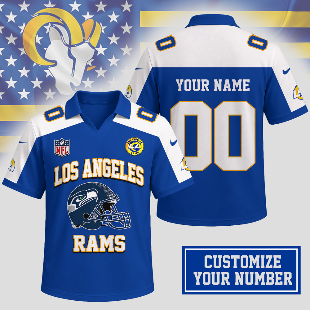 Los Angeles Rams | Premium NFL Helmet Graphic Jersey NTH1