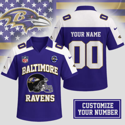 Baltimore Ravens | Premium NFL Helmet Graphic Jersey NTH1 - M