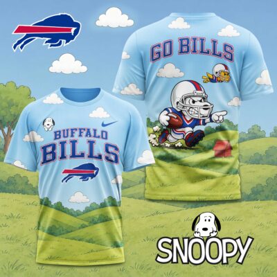 Buffalo Bills | Premium NFL Snoopy Touchdown 3D T-Shirt - 3XL