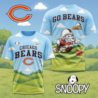 Chicago Bears | Premium NFL Snoopy Touchdown 3D T-Shirt