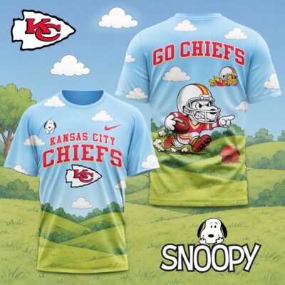 Kansas City Chiefs | Premium NFL Snoopy Touchdown 3D T-Shirt