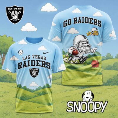 Las Vegas Raiders | Premium NFL Snoopy Touchdown 3D T-Shirt