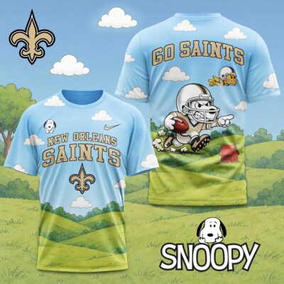 New Orleans Saints | Premium NFL Snoopy Touchdown 3D T-Shirt - XL