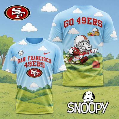 San Francisco 49ers | Premium NFL Snoopy Touchdown 3D T-Shirt
