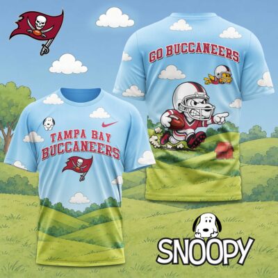 Tampa Bay Buccaneers | Premium NFL Snoopy Touchdown 3D T-Shirt - S